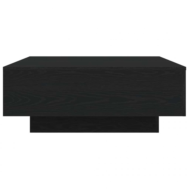 Stolik kawowy Ze LED Lights Czarny Dąb 80 x 80 x 31 cm