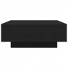 Stolik kawowy Ze LED Lights Czarny Dąb 80 x 80 x 31 cm