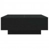 Stolik kawowy Ze LED Lights Czarny Dąb 80 x 80 x 31 cm