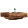 Stolik kawowy Ze LED Lights Stare drewno 100 x 100 x 31 cm