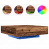 Stolik kawowy Ze LED Lights Stare drewno 100 x 100 x 31 cm