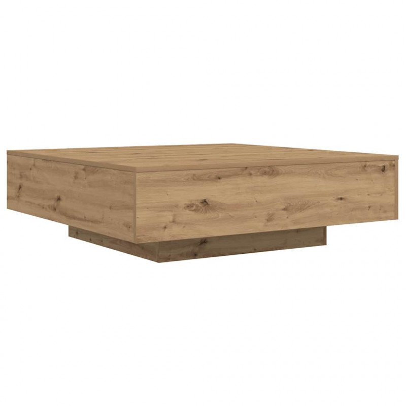 Stolik kawowy Ze LED Lights Dąb rzemieślniczy 100 x 100 x 31 cm
