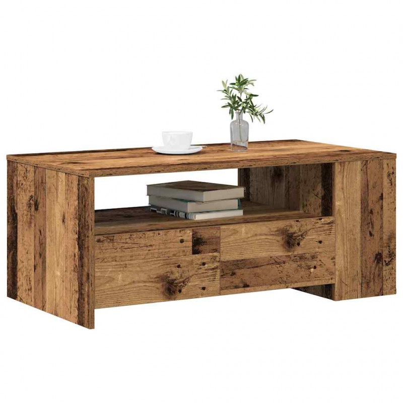 Stolik kawowy z szufladą Stare drewno 102 x 55 x 43,5 cm