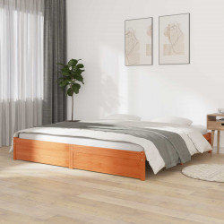 Ramka łóżka Woskowy Brąz 180 x 200 cm Lite drewno sosnowe