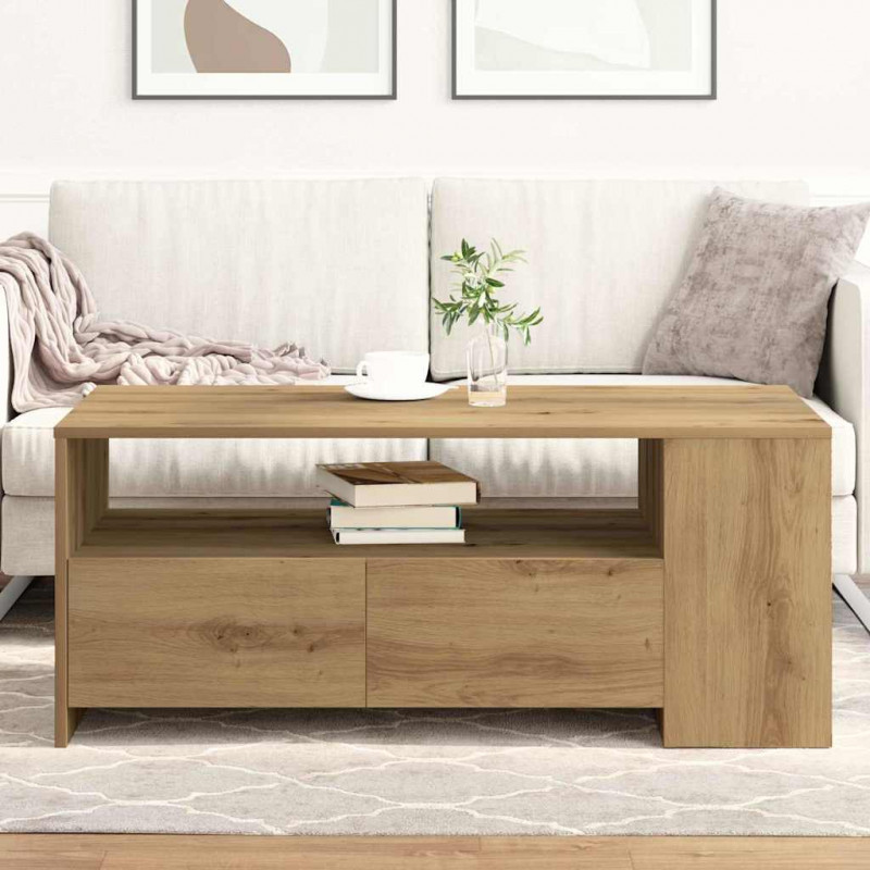 Stolik kawowy z szufladą Dąb rzemieślniczy 102 x 55 x 43,5 cm