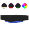 Stolik kawowy Ze LED Lights Czarny Dąb 100 x 100 x 31 cm