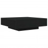 Stolik kawowy Ze LED Lights Czarny Dąb 100 x 100 x 31 cm