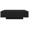 Stolik kawowy Ze LED Lights Czarny Dąb 100 x 100 x 31 cm