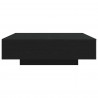 Stolik kawowy Ze LED Lights Czarny Dąb 100 x 100 x 31 cm