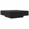 Stolik kawowy Ze LED Lights Czarny Dąb 100 x 100 x 31 cm