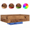 Stolik kawowy Ze LED Lights Stare drewno 85 x 55 x 31 cm