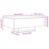 Stolik kawowy Ze LED Lights Stare drewno 85 x 55 x 31 cm