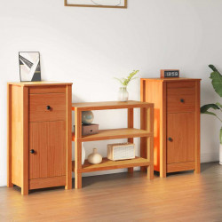 Bufet 2 pcs Woskowy Brąz 39 x 34,5 x 80 cm Lite drewno sosnowe