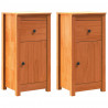 Bufet 2 pcs Woskowy Brąz 39 x 34,5 x 80 cm Lite drewno sosnowe