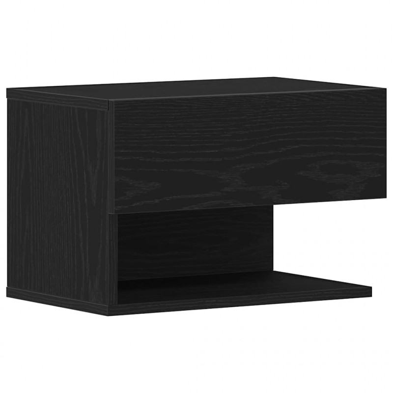Szafka Nocna Czarny Dąb 46 x 30 x 30 cm Materiał drewnopochodny