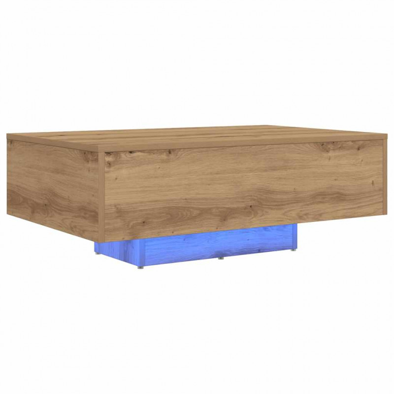 Stolik kawowy Ze LED Lights Dąb rzemieślniczy 85 x 55 x 31 cm