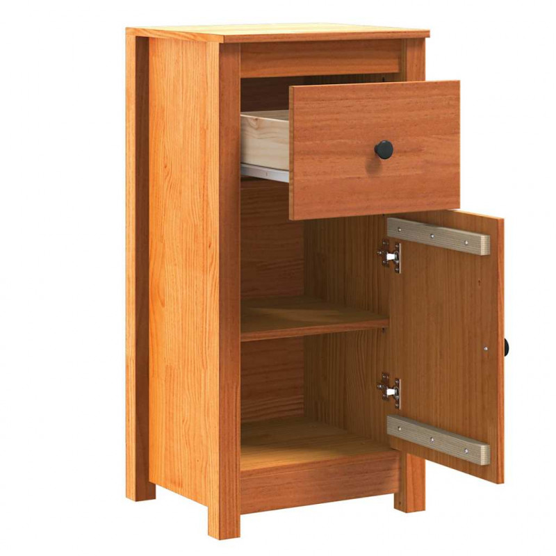 Bufet 2 pcs Woskowy Brąz 39 x 34,5 x 80 cm Lite drewno sosnowe