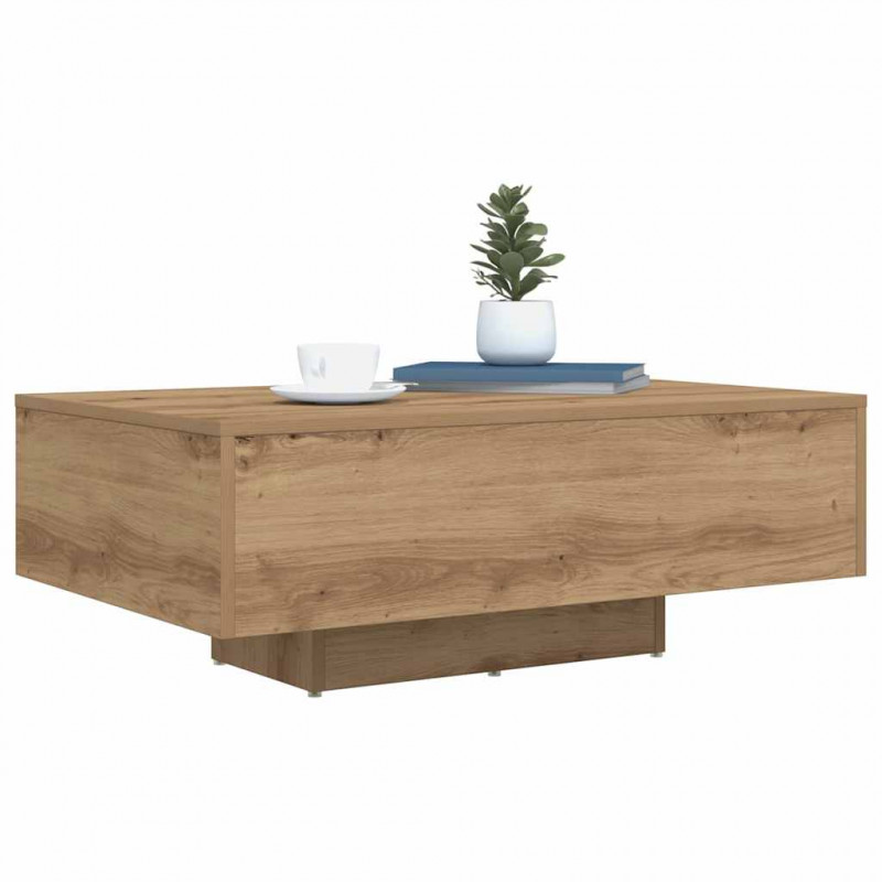 Stolik kawowy Ze LED Lights Dąb rzemieślniczy 85 x 55 x 31 cm