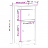 Bufet 2 pcs Woskowy Brąz 39 x 34,5 x 80 cm Lite drewno sosnowe