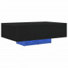 Stolik kawowy Ze LED Lights Czarny Dąb 85 x 55 x 31 cm