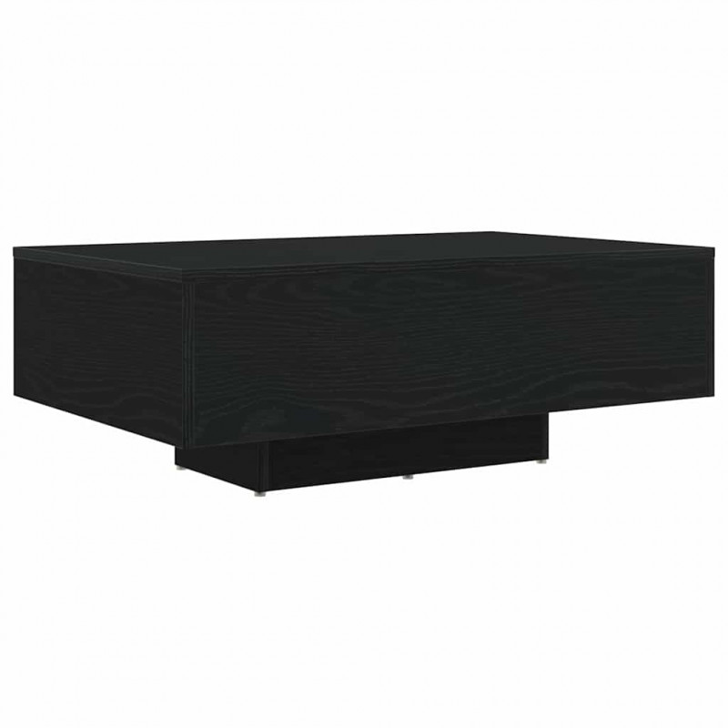 Stolik kawowy Ze LED Lights Czarny Dąb 85 x 55 x 31 cm