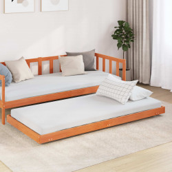 Ramka łóżka Woskowy Brąz 80 x 200 cm Lite drewno sosnowe