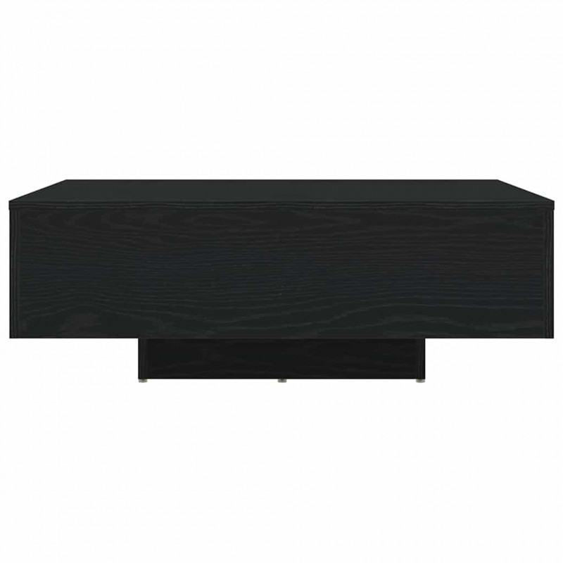 Stolik kawowy Ze LED Lights Czarny Dąb 85 x 55 x 31 cm