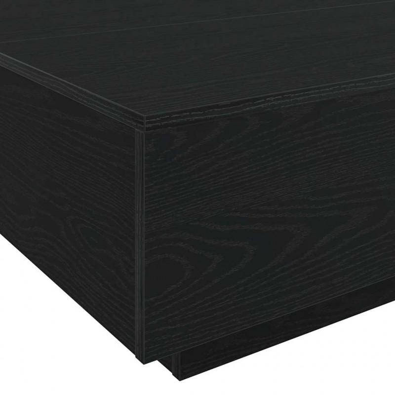 Stolik kawowy Ze LED Lights Czarny Dąb 85 x 55 x 31 cm