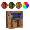 Komoda LED Brązowy 60,5 x 37 x 67 cm Materiał drewnopochodny