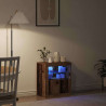 Komoda LED Brązowy 60,5 x 37 x 67 cm Materiał drewnopochodny