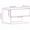 Szafka Nocna z szufladą 2 pcs Czarny Dąb 46 x 30 x 30 cm