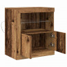 Komoda LED Brązowy 60,5 x 37 x 67 cm Materiał drewnopochodny