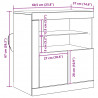 Komoda LED Brązowy 60,5 x 37 x 67 cm Materiał drewnopochodny