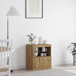 Komoda LED Brązowy 60,5 x 37 x 67 cm Materiał drewnopochodny