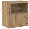 Komoda LED Brązowy 60,5 x 37 x 67 cm Materiał drewnopochodny