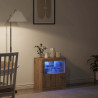 Komoda LED Brązowy 60,5 x 37 x 67 cm Materiał drewnopochodny