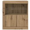 Komoda LED Brązowy 60,5 x 37 x 67 cm Materiał drewnopochodny