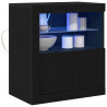 Komoda LED Czarny 60,5 x 37 x 67 cm Materiał drewnopochodny