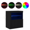 Komoda LED Czarny 60,5 x 37 x 67 cm Materiał drewnopochodny