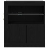 Komoda LED Czarny 60,5 x 37 x 67 cm Materiał drewnopochodny