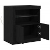 Komoda LED Czarny 60,5 x 37 x 67 cm Materiał drewnopochodny