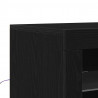 Komoda LED Czarny 60,5 x 37 x 67 cm Materiał drewnopochodny