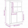 Komoda LED Ze LED Lights Stare drewno 60,5 x 37 x 100 cm