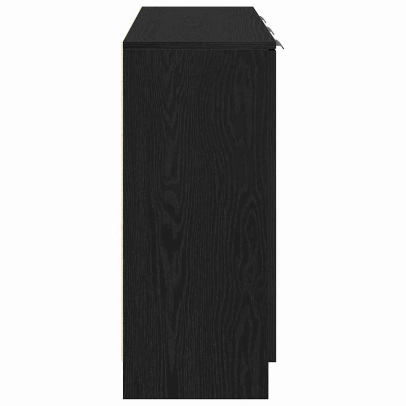 Bufet Czarny Dąb 90,5 x 30 x 70 cm Materiał drewnopochodny