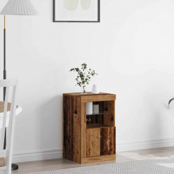 Komoda LED Stare drewno 41 x 37 x 67 cm Materiał drewnopochodny