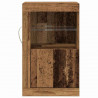 Komoda LED Stare drewno 41 x 37 x 67 cm Materiał drewnopochodny