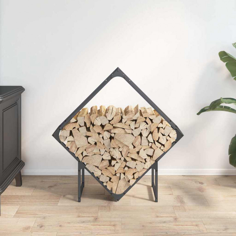 Stojak na drewno opałowe, antracyt, 80x25x80 cm
