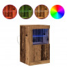 Komoda LED Ze LED Lights 2 pcs Stare drewno 41 x 37 x 67 cm