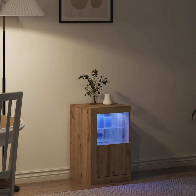 Komoda LED Ze LED Lights Dąb rzemieślniczy 41 x 37 x 67 cm