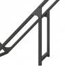 Stojak na drewno opałowe czarny 100x25x100 cm